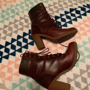 Timberland leather high heel boots